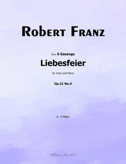 Liebesfeier, by R. Franz