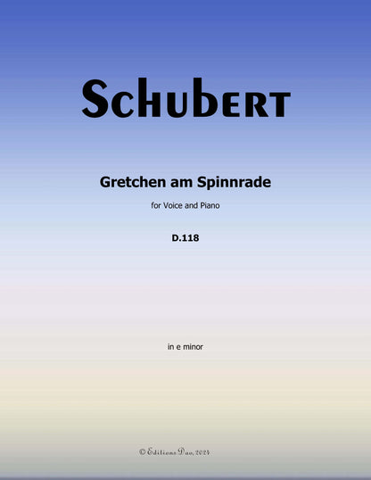 Gretchen am Spinnrade, by Schubert