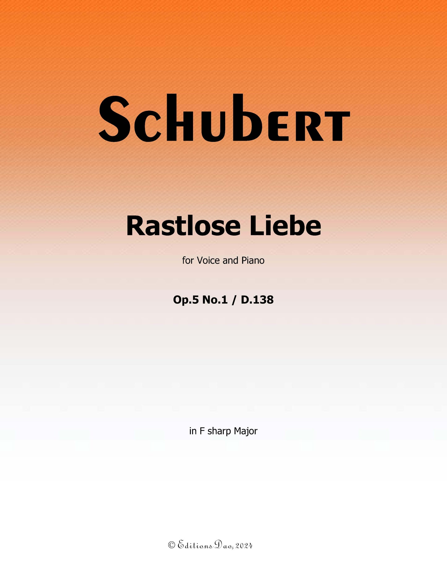 Rastlose Liebe, by Schubert