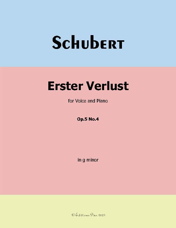 Erster Verlust, by Franz Schubert, Op.5 No.4