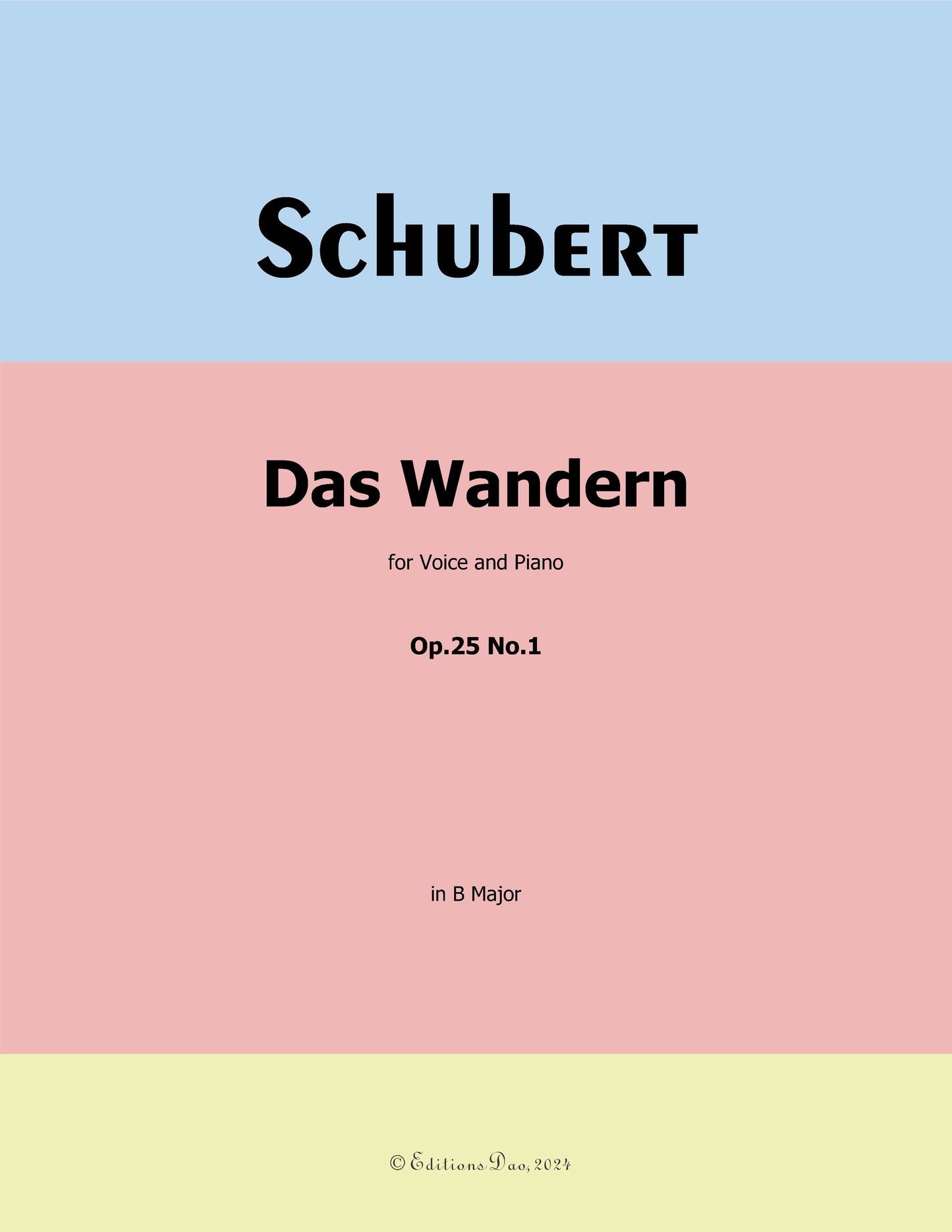 Das Wandern, by Schubert