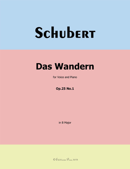 Das Wandern, by Schubert