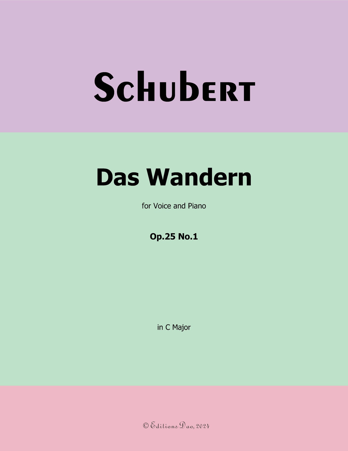 Das Wandern, by Schubert