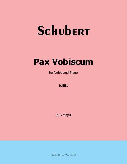 Pax Vobiscum, by Schubert