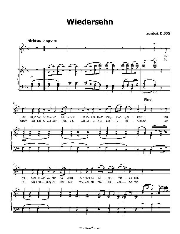 Wiedersehn, by Schubert