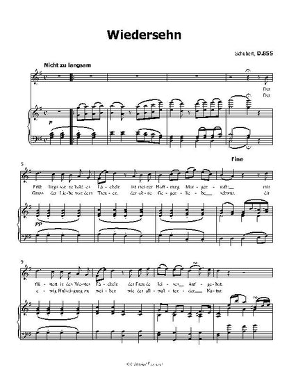 Wiedersehn, by Schubert