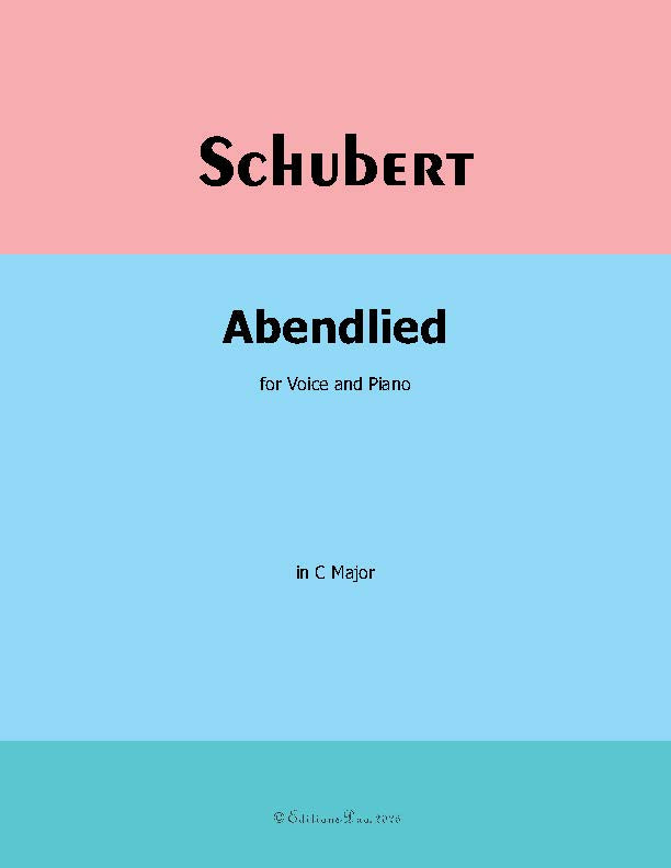 Abendlied (Claudius), by Schubert
