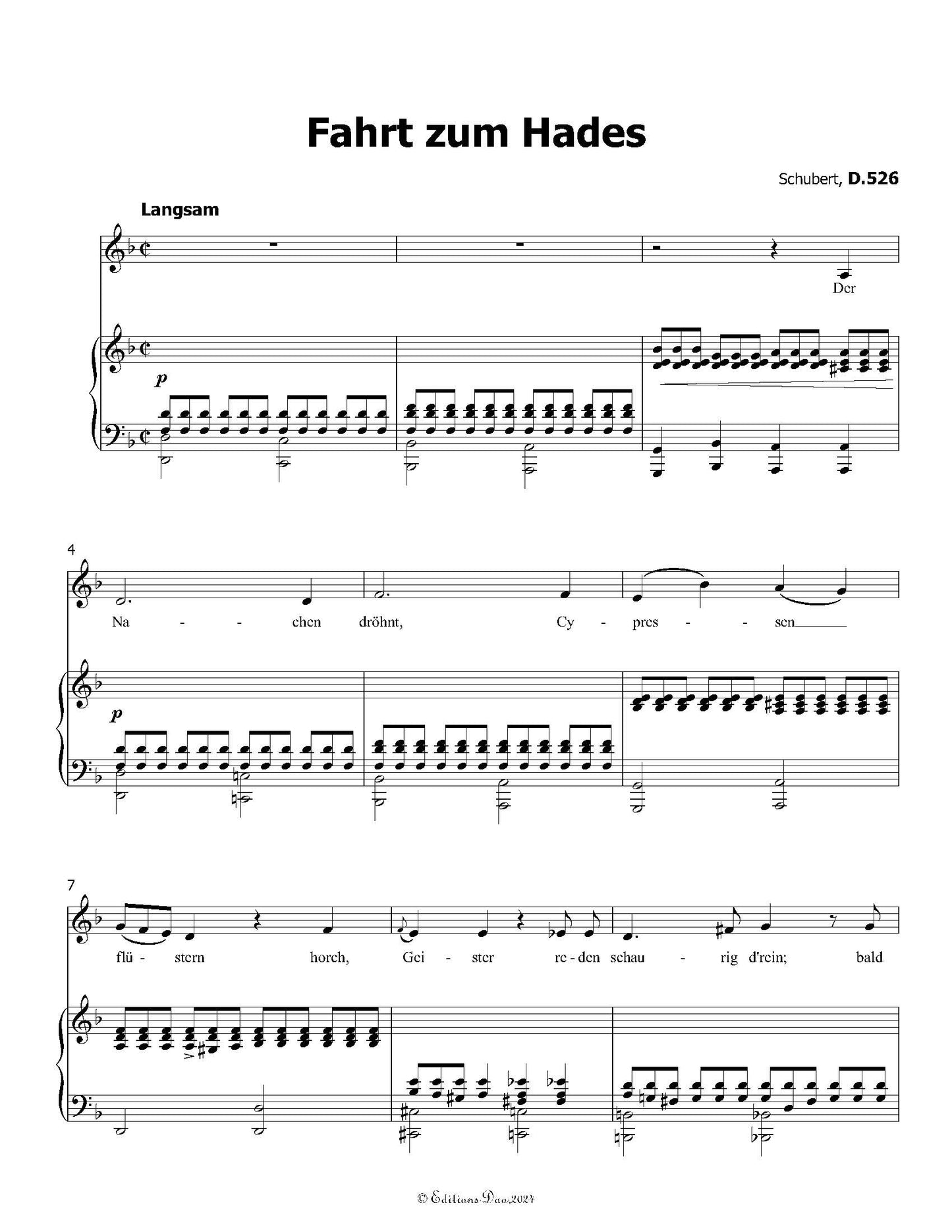 Fahrt zum Hades, by Schubert