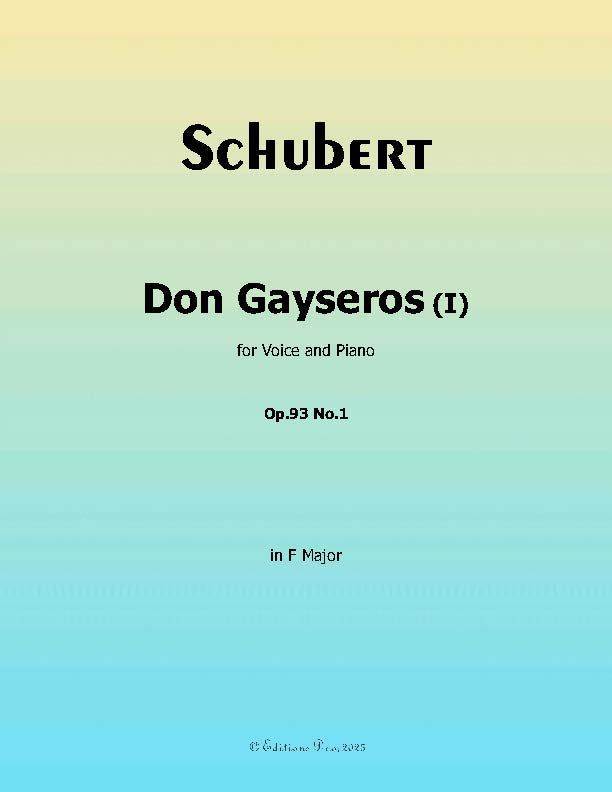 Don Gayseros(I), by Schubert