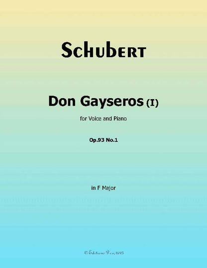 Don Gayseros(I), by Schubert