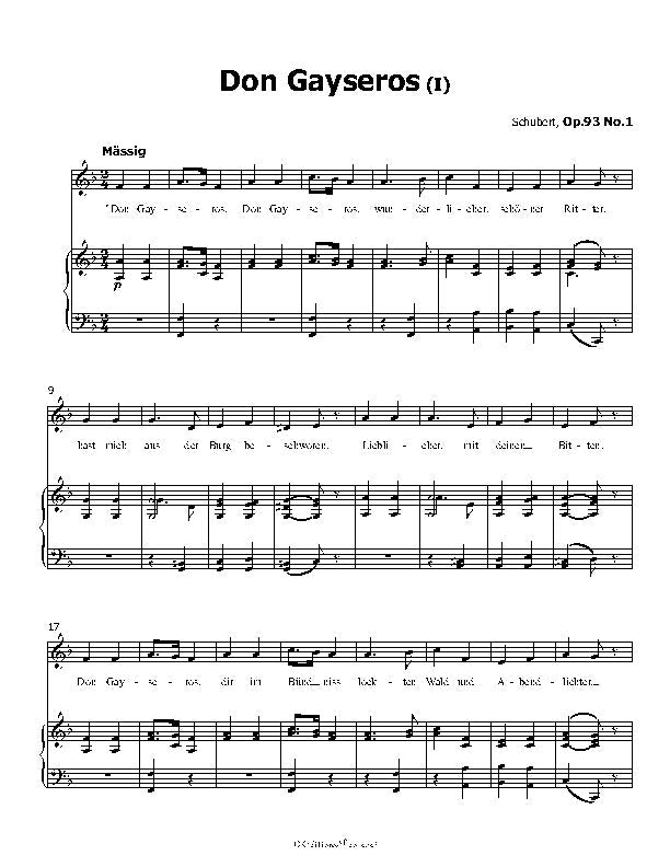 Don Gayseros(I), by Schubert