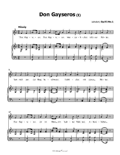 Don Gayseros(I), by Schubert