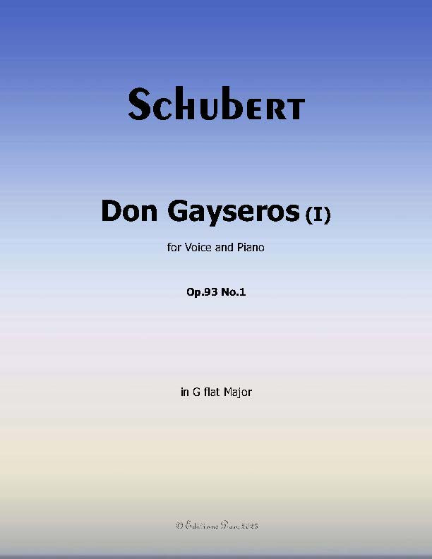 Don Gayseros(I), by Schubert