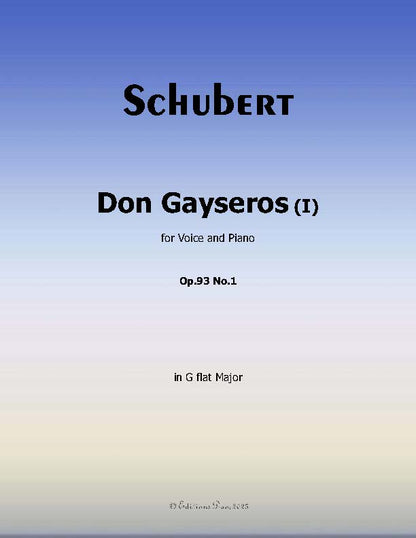 Don Gayseros(I), by Schubert