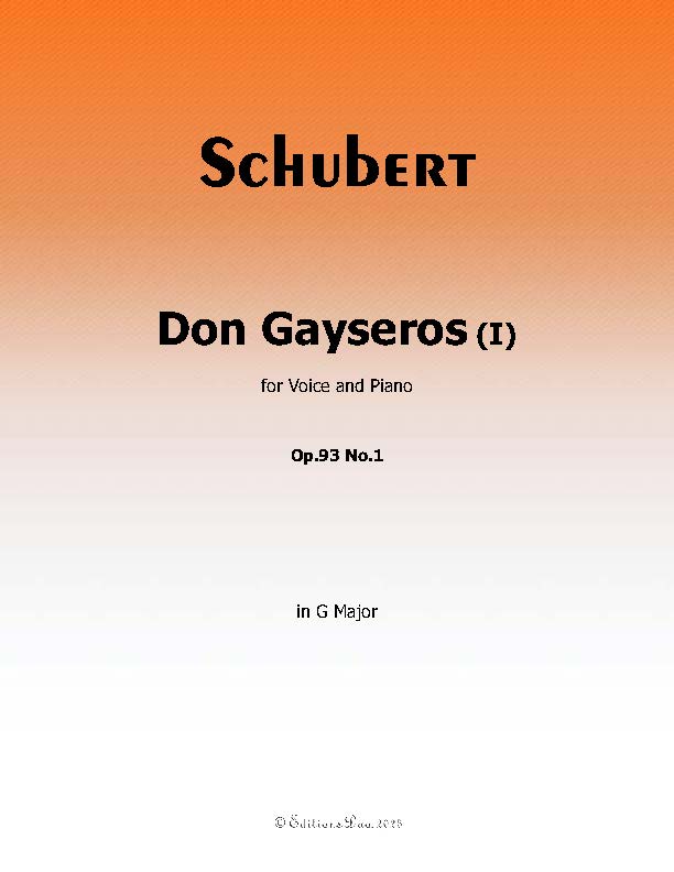 Don Gayseros(I), by Schubert