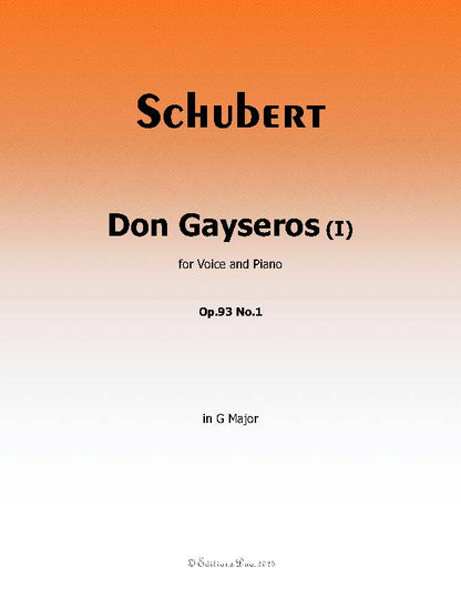 Don Gayseros(I), by Schubert