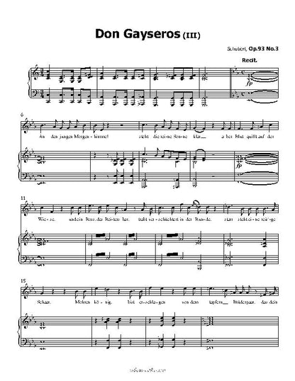 Don Gayseros(III), by Schubert