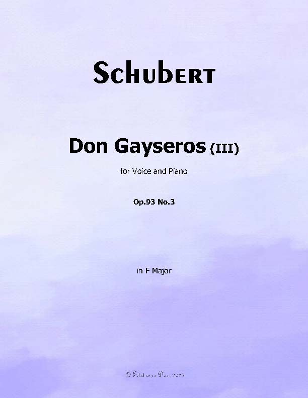 Don Gayseros(III), by Schubert