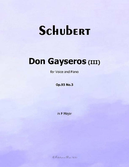 Don Gayseros(III), by Schubert