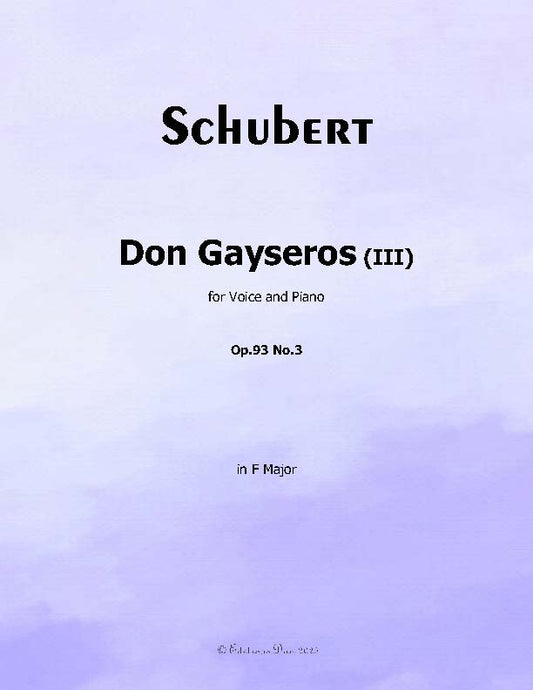 Don Gayseros(III), by Schubert
