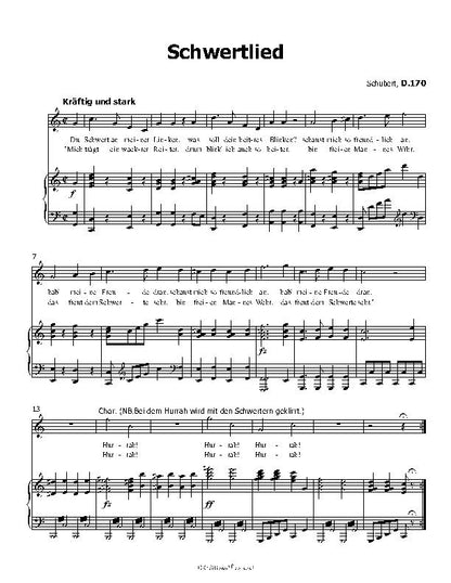 Schwertlied, by Schubert