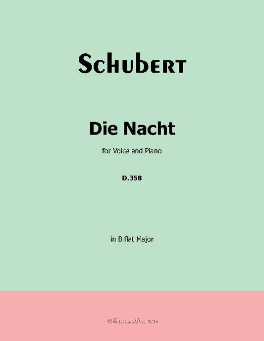 Die Nacht, by Schubert, D.358