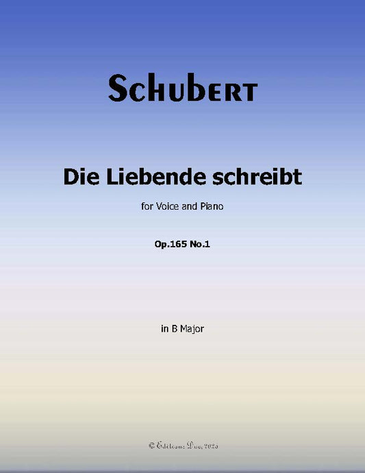 Die Liebende schreibt, by Schubert
