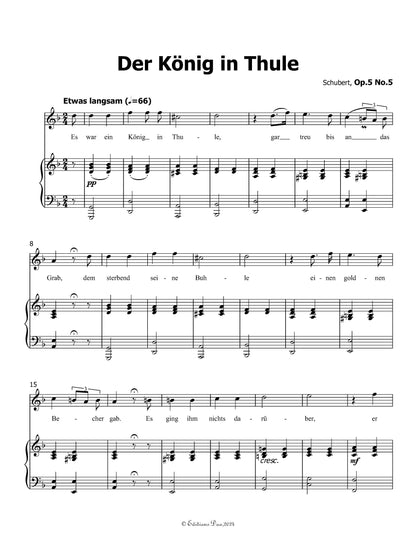 Der Konig in Thule, by Schubert