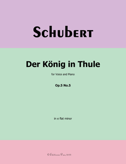 Der Konig in Thule, by Schubert