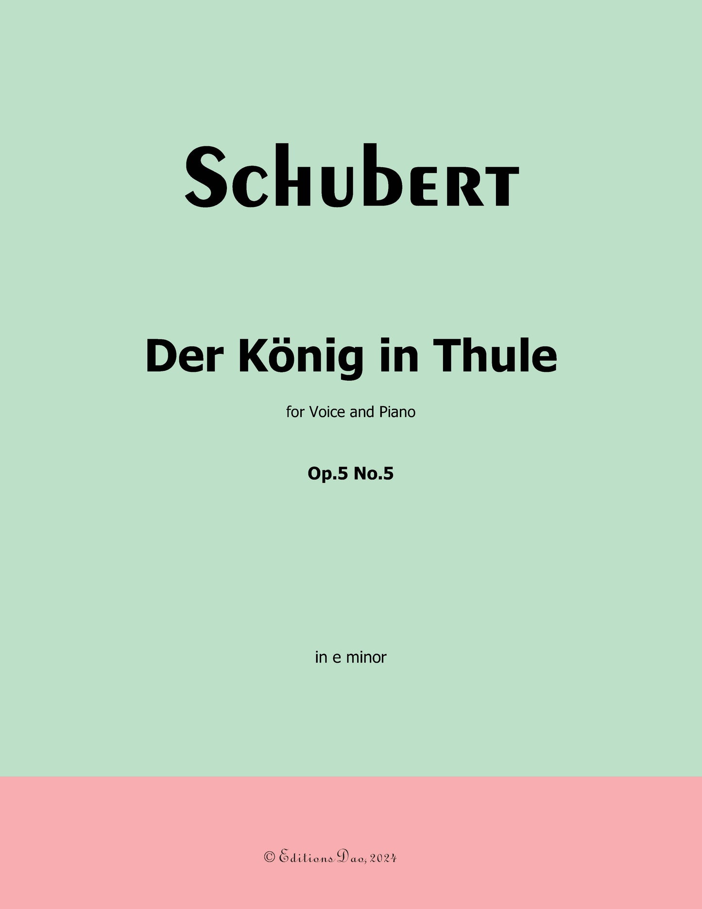 Der Konig in Thule, by Schubert