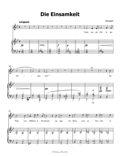 Die Einsamkeit, by Schubert