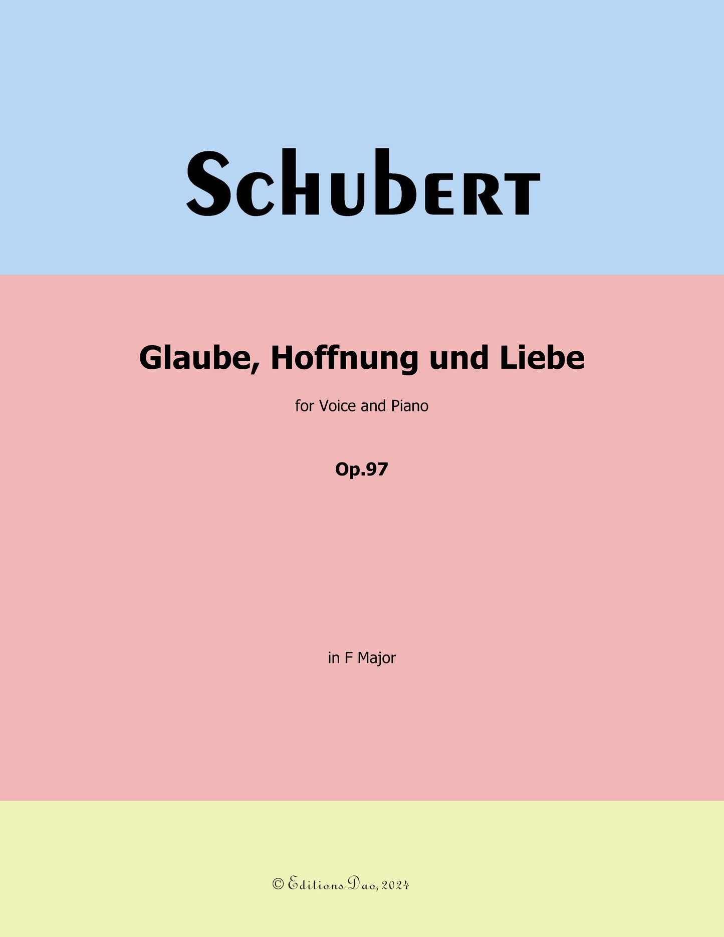 Glaube,Hoffnung und Liebe, by Schubert