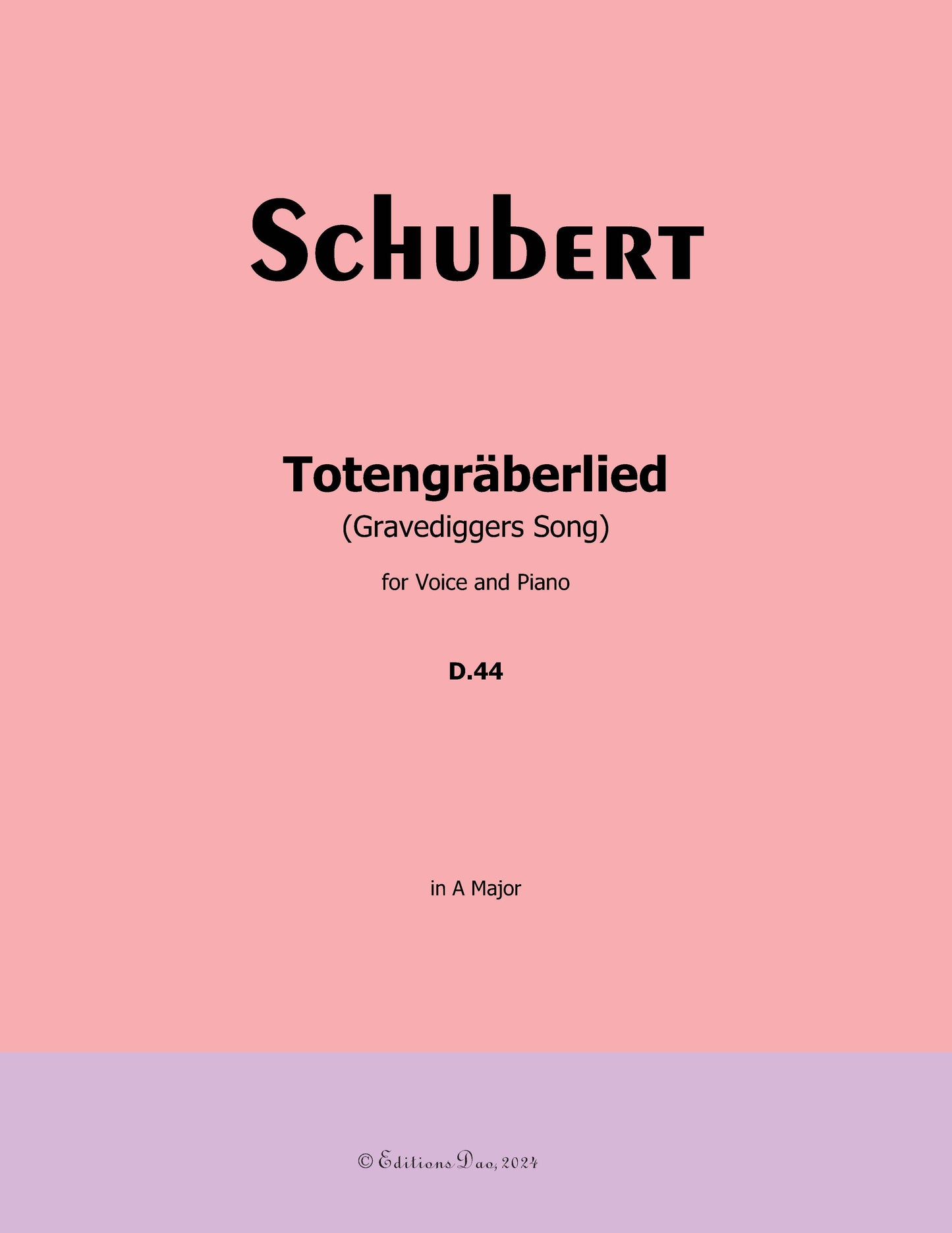 Totengraberlied, by Schubert
