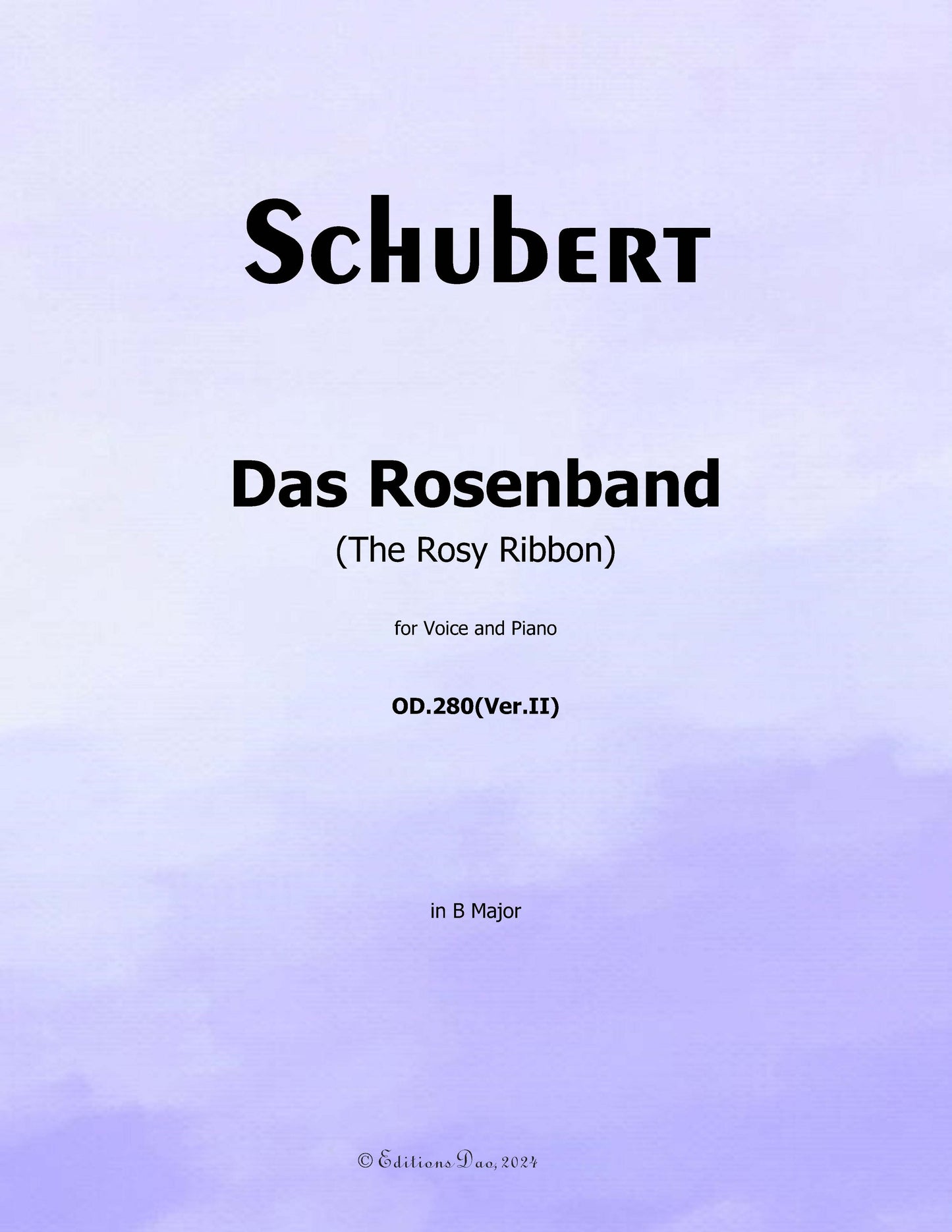 Das Rosenband, by Schubert