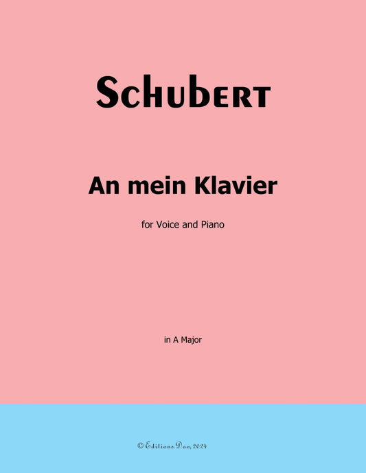 An mein Klavier, by Schubert