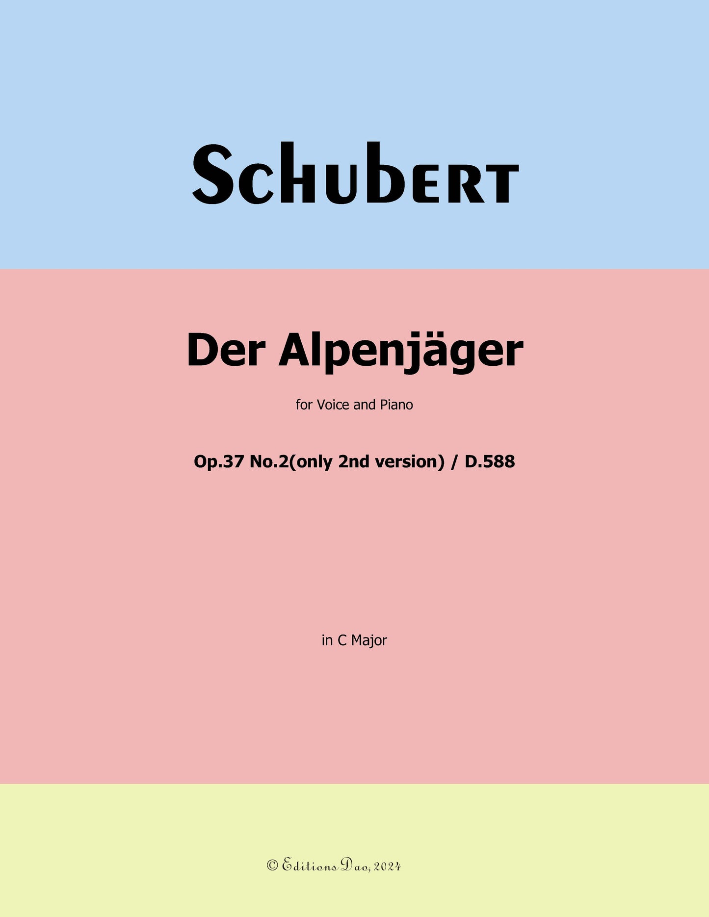 Der Alpenjäger, by Schubert