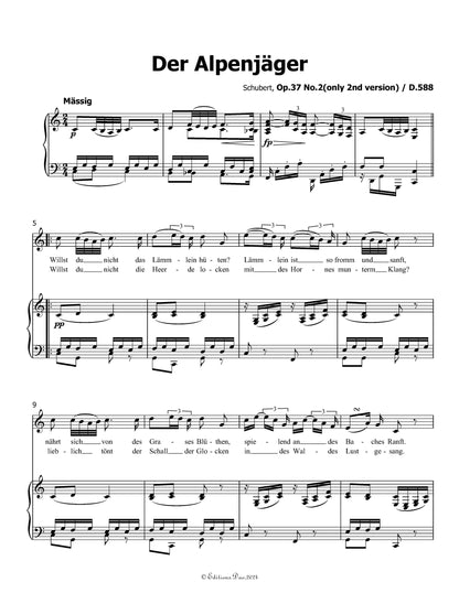 Der Alpenjäger, by Schubert