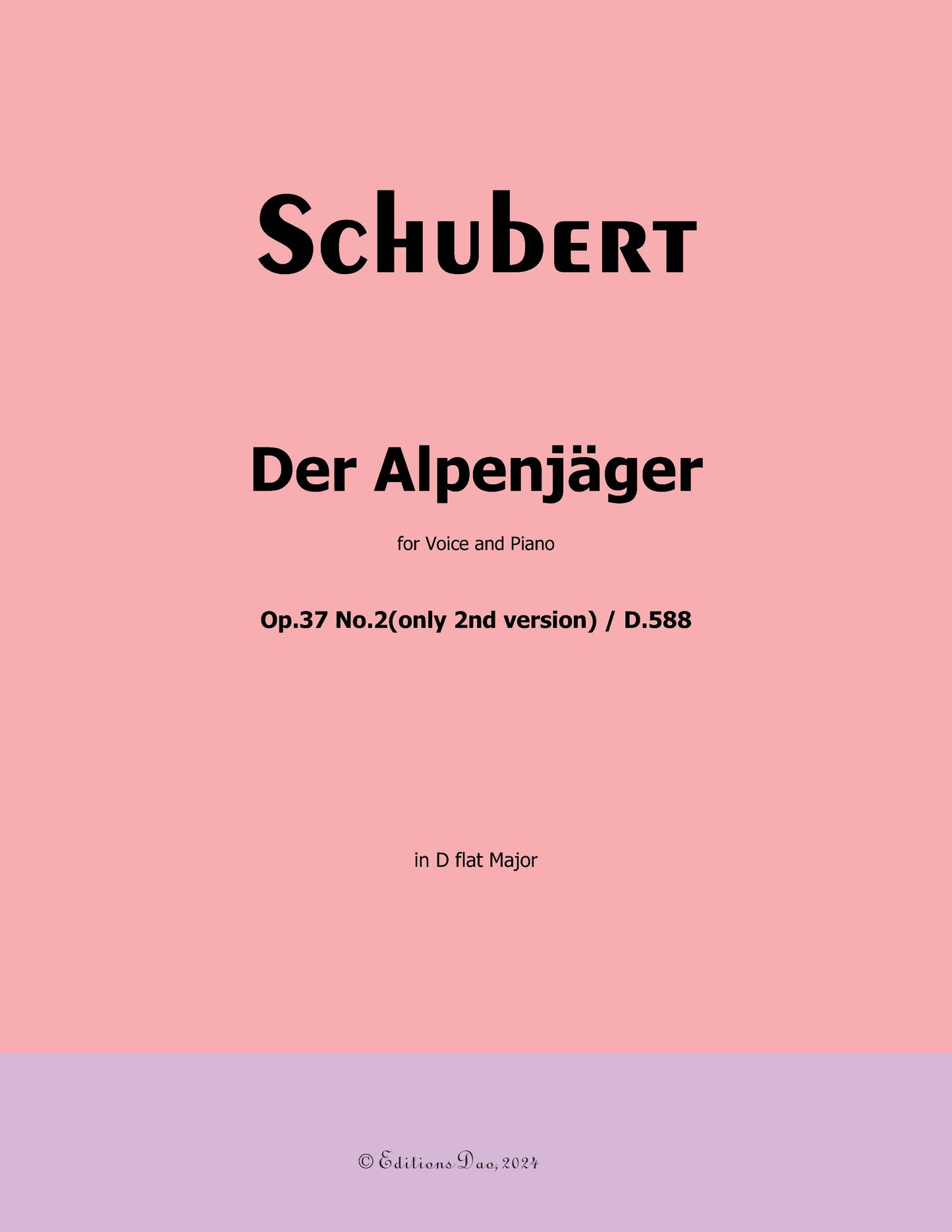 Der Alpenjäger, by Schubert