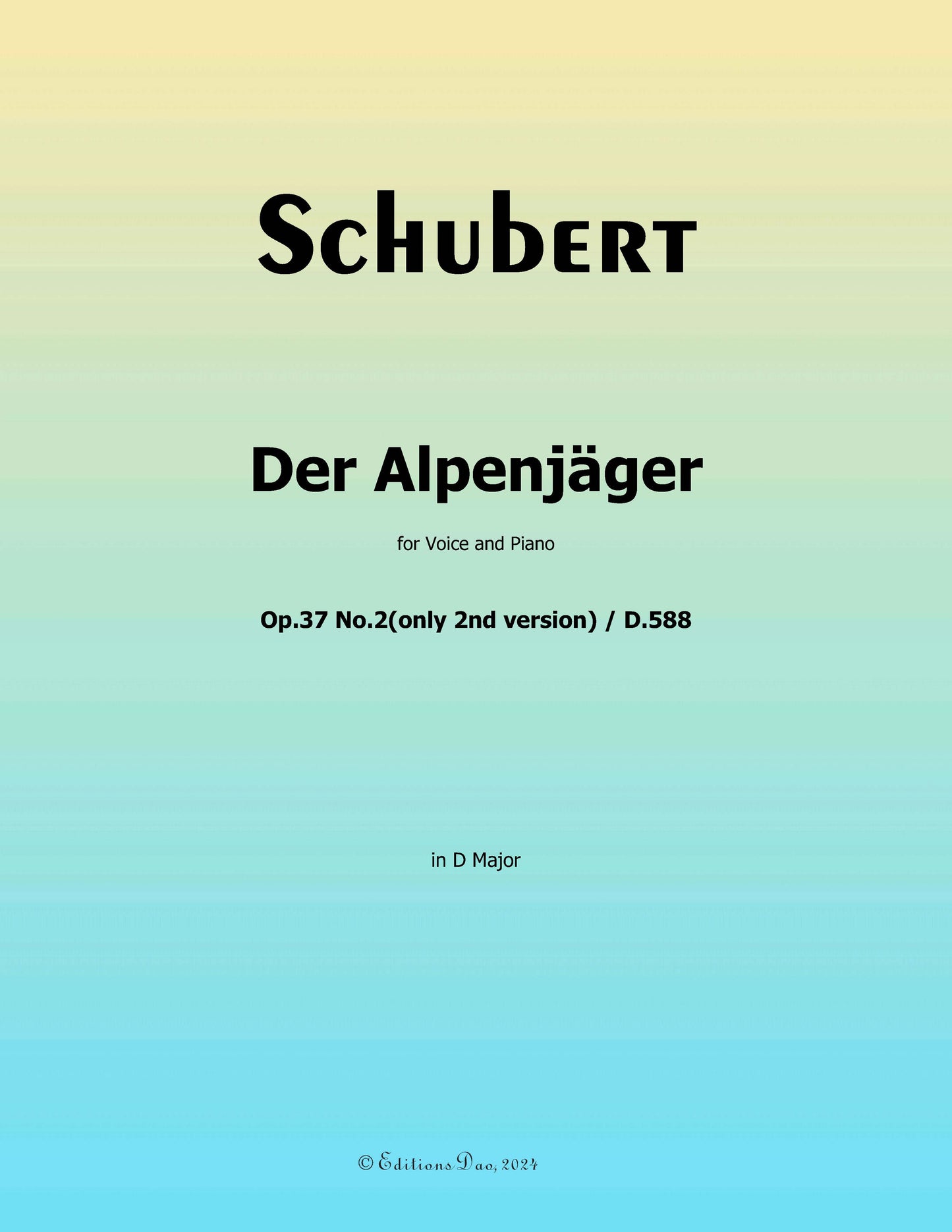 Der Alpenjäger, by Schubert