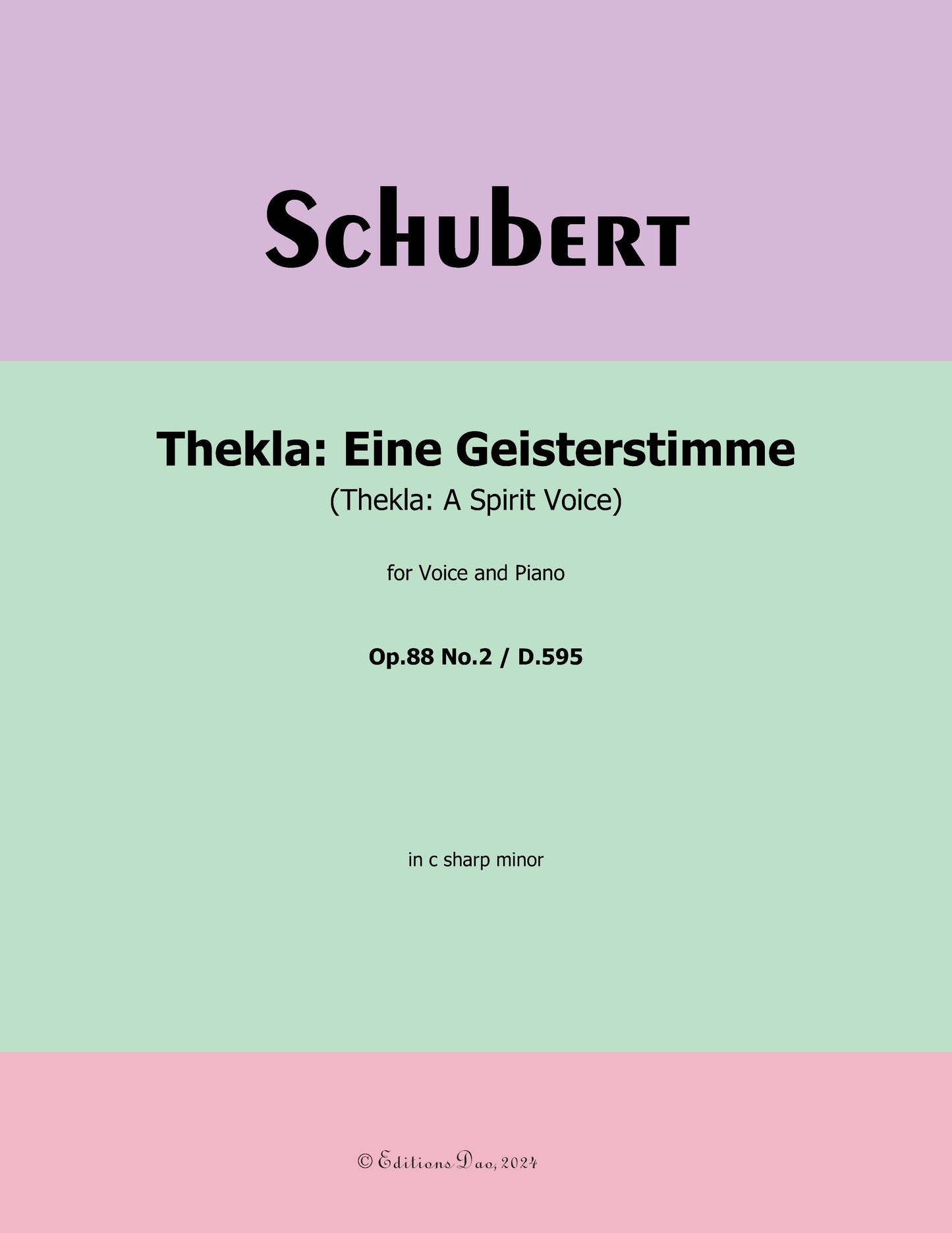 Thekla: Eine Geisterstimme, by Schubert