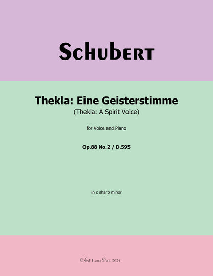Thekla: Eine Geisterstimme, by Schubert