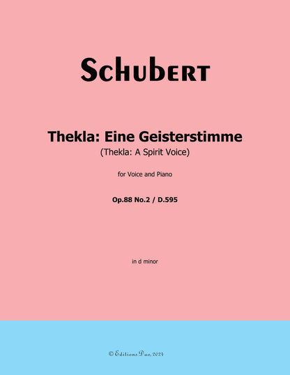 Thekla: Eine Geisterstimme, by Schubert