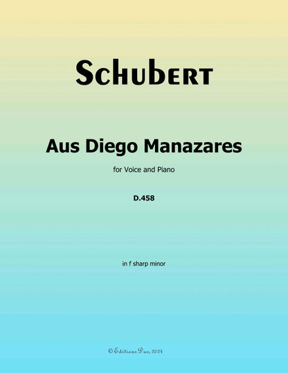 Aus Diego Manazares, by Schubert