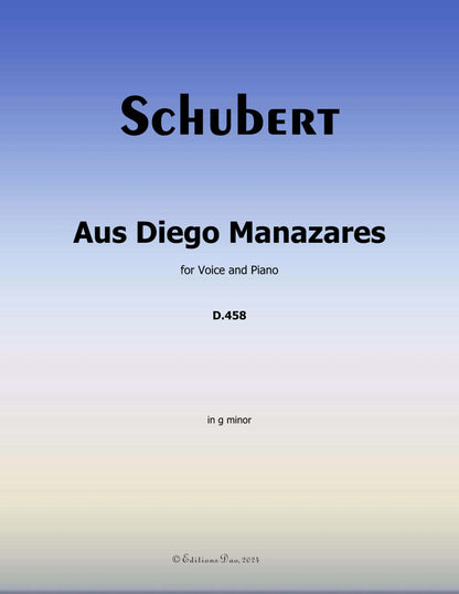 Aus Diego Manazares, by Schubert
