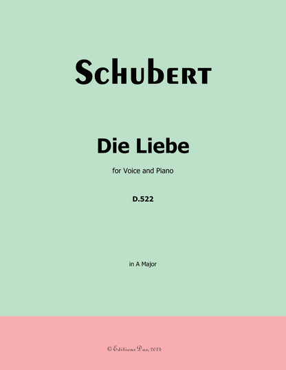 Die Liebe, by Schubert
