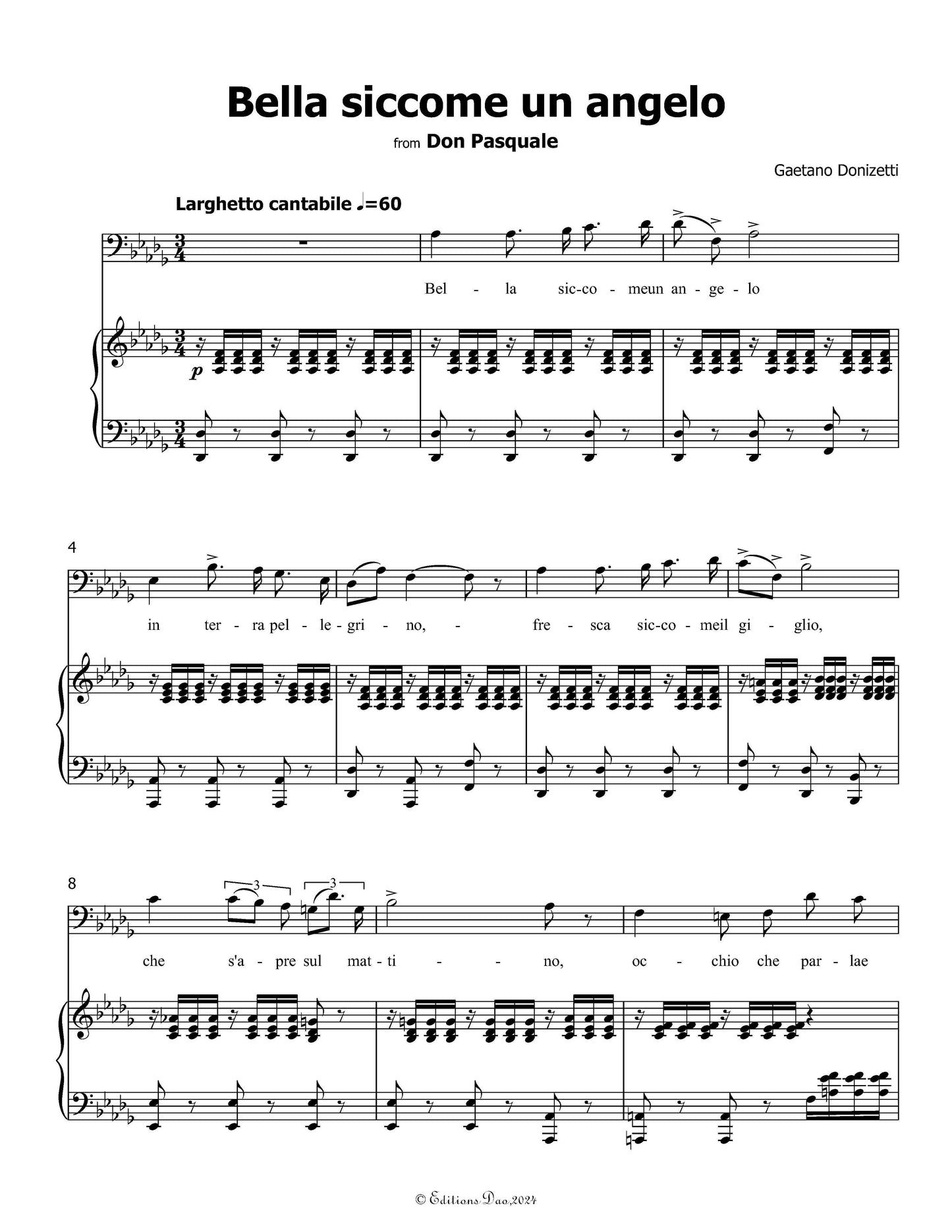 Bella siccome un angelo, by Donizetti