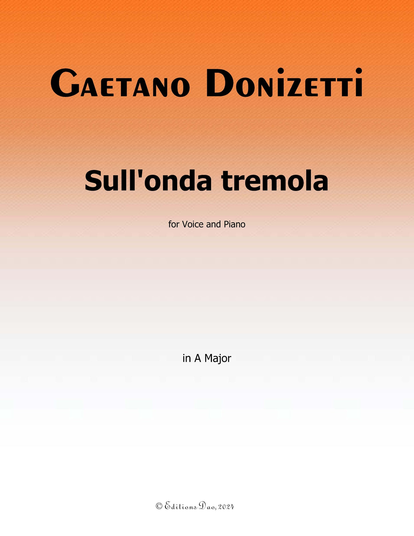 Sull'onda tremola, by Donizetti