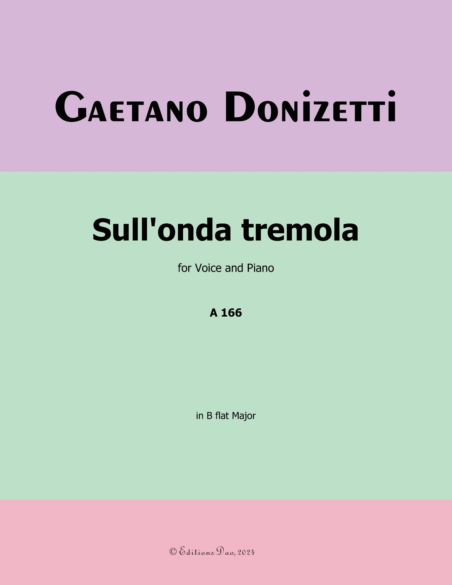 Sull'onda tremola, by Donizetti