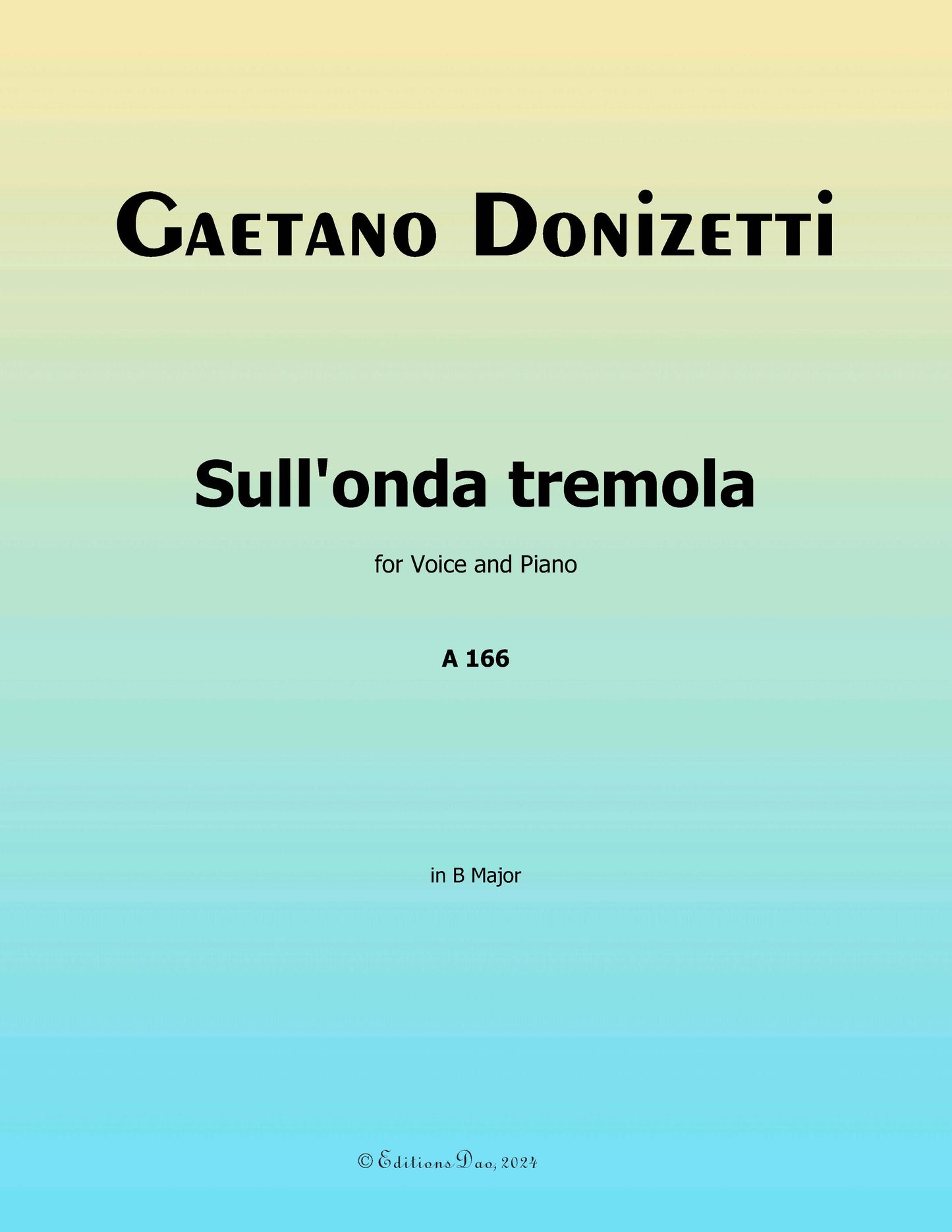 Sull'onda tremola, by Donizetti