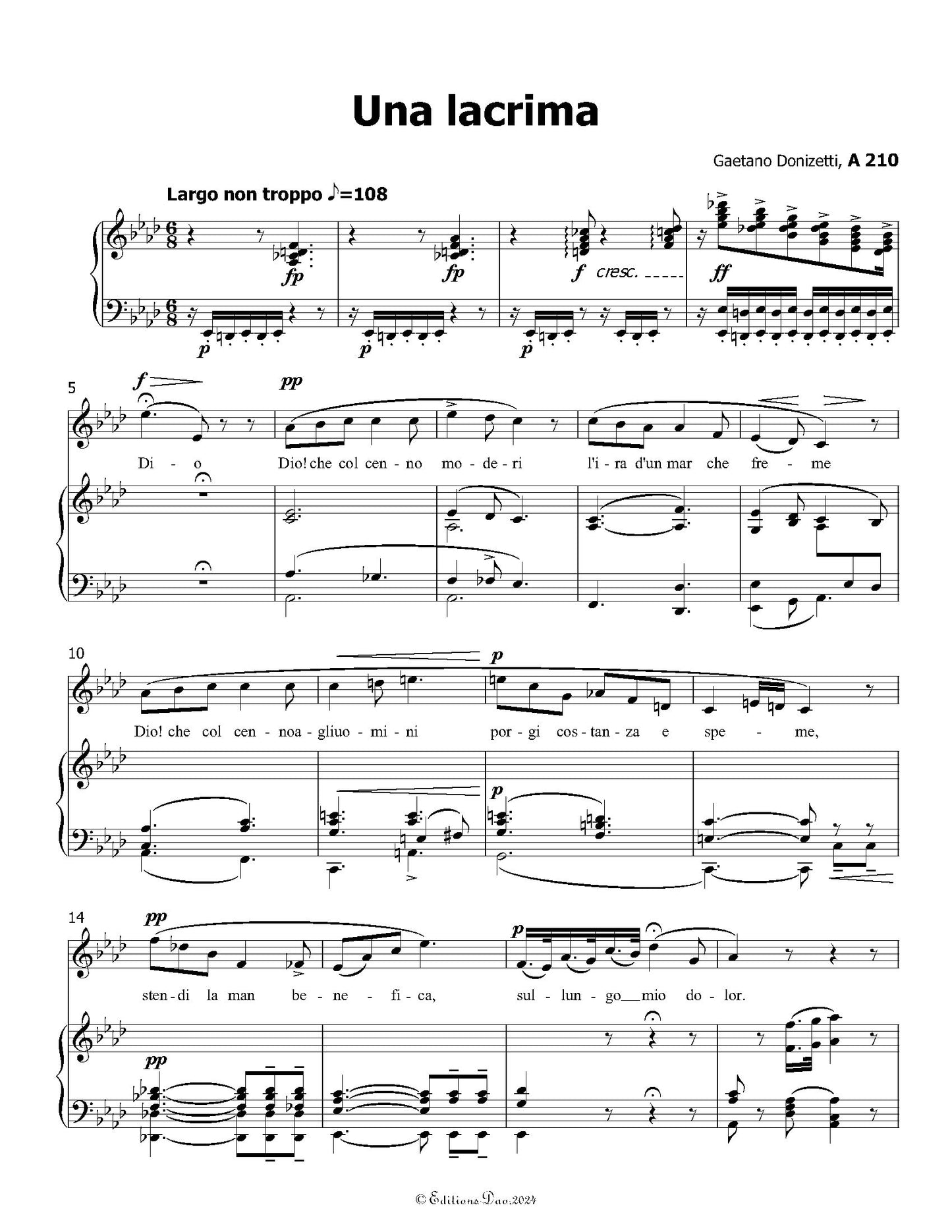 Una lacrima, by Donizetti
